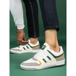 RUN SEVEN Men Colourblocked Lightweight Comfort Insole Lace-Up Sneakers-picture-26