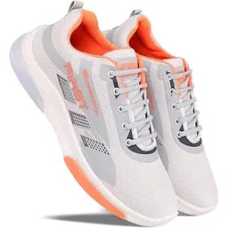 Running Shoes for Men Sneakers for Men (Color- White & Orange) Size-8(34) R-picture-23