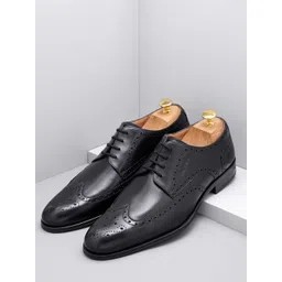 Ruosh Men Formal Leather Lace-Ups Brogue Shoes-picture-33