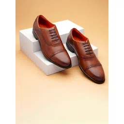 Ruosh Men Perforated Leather Formal Oxfords-picture-25