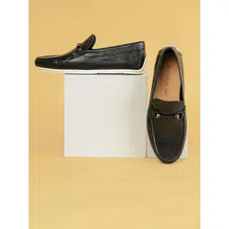 Ruosh Men Textured Leather Loafers-picture-19