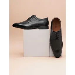 Ruosh Men's Black Brogue Shoes-picture-27
