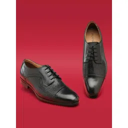 Ruosh Men's Black Derby Shoes-picture-39