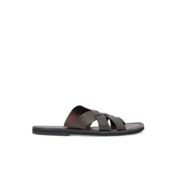 Ruosh Men's Pisa Brown Cross Strap Sandals-picture-24