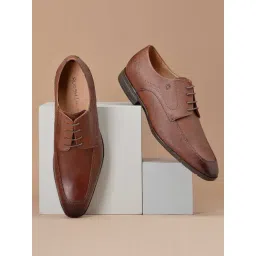 Ruosh Men's Tan Derby Shoes-picture-12