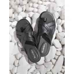 Ruosh Men's Vega Black Toe Ring Sandals-picture-24