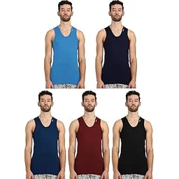 rupa frontline Men's Cotton Western 700071, Contact Vest (Pack of 5) (Frontline-Color-Asst-RN-5-85_Multicolour-picture-12