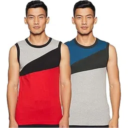 rupa frontline Men's Plain Vest (Color & Prints May Vary) (Pack of 2)( RFLHKV72PF2P00095_Assorted_95 Cm)-picture-26