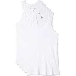 Pack of 5 RUPA Jon Men's White RN Cotton Vest (Pack of 5) Men Vest-picture-27