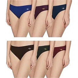rupa jon Aishwarya Plain Panty for Women, 100% Cotton Material, Inner Elastic, Pack of 6-picture-35