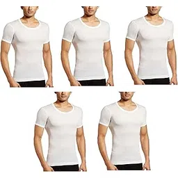 rupa Jon Mens's White Half Sleeves Vest Pack of 7 Pcs (Size-90) (Full Baju Baniyan)-picture-39