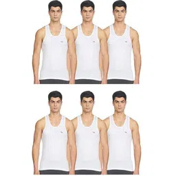 rupa Pack of 6 Men's Pure Cotton White Vest Men Vest-picture-12