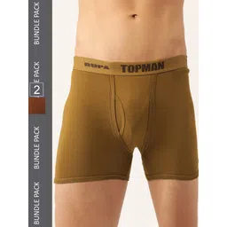Rupa TOPMAN Men Pack Of 2 Trunks TOPMAN Interlock DRAWER (OE)-Biscuit&Rust-95-picture-11