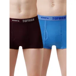 RUPA TOPMAN Assorted Regular Fit Trunks - Pack of 2-picture-23