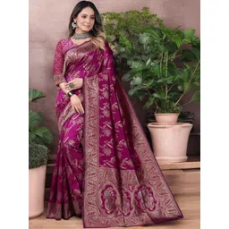 RUPSHIKA Ethnic Motifs Zari Art Silk Heavy Work Banarasi Saree-picture-29