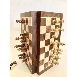 rural routes Wooden Foldable Chess Board - Rosewood Chessboard - Indoor Mind Game (10 Inch) 7 cm Chess Board-picture-14