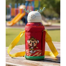 Rushabh Novelty Insulated , BPA Free, leakproof, hot and cold, bottle for school, college, office and travelling Water Bottle - 1245-Red -500ml-picture-16