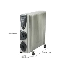 Russell Hobbs ROR15F 2900W Oil Filled Radiator Room Heater with 15 Fins (Anti Tilt Protection image 2