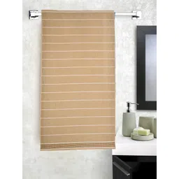 Rustic Linen Brown Striped Cotton Skin Friendly 500 GSM Bath Towel-picture-19