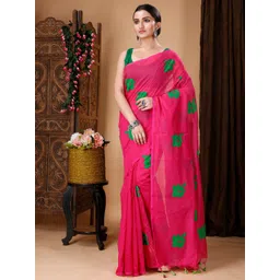 Ruuprekha Floral Embroidered Khadi Saree-picture-10