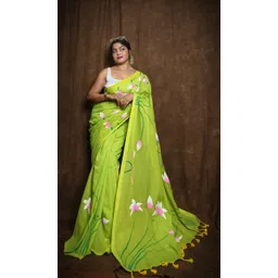 Ruuprekha Floral Pure Cotton Khadi Saree-picture-33