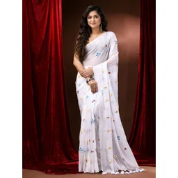 Ruuprekha Floral Pure Cotton Khadi Saree-picture-28