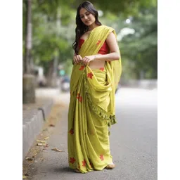 Ruuprekha Floral Pure Cotton Khadi Saree-picture-26