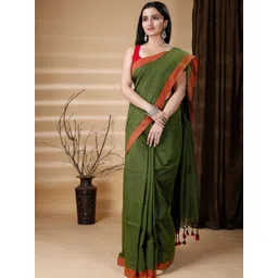 Ruuprekha Pure Cotton Khadi Saree with Tassels-picture-31