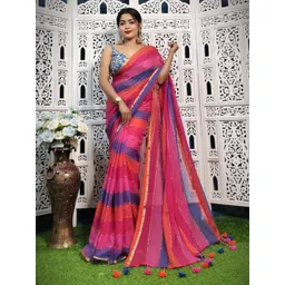 Ruuprekha Striped Print Pure Cotton Zari Saree-picture-36