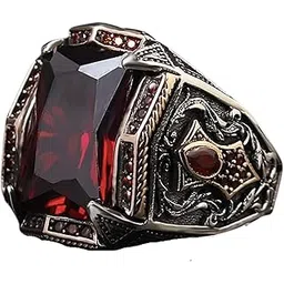 ruvee Islamic & Turkish Design Stainless Steel Religious Metallic Plated Rings for Men & Boys-picture-10