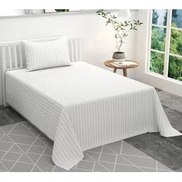 rvans creations 310 TC Satin Single Striped Flat Bedsheet-picture-16