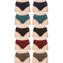 rvb fashions Womens Cotton Panty (Pack of 10), Plain, Assorted Colour, Inner Elastic-picture-44
