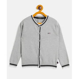 RVK Full Sleeves Solid Cotton Cardigan - Grey-picture-18