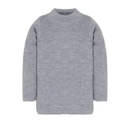 RVK Kids Grey Solid Pullover Sweater-picture-19