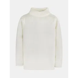 RVK Kids Off-White Solid Sweater image 1