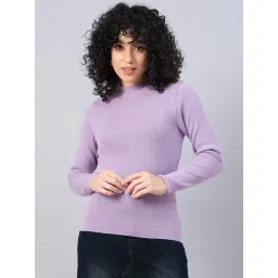RVK Lavender Blended Solid Full Sleeves Pullover-picture-12