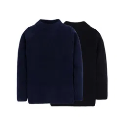 RVK  Pack of 2 Unisex Kids Beige & Navy Blue Pullover-picture-11