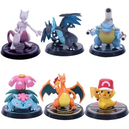 rvm toys Set of 6 Pcs Pokemon Action Figure Miniature Doll for Car Dashboard Table Cake-picture-15