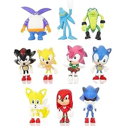 RVM Toys Sonic Hedgehog Set of 10 Action Figure 8-10cm Toy Figurine Model Collectible Toys for Fans-picture-14