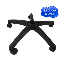 RW REST WELL Black 60 mm Nylon Office Wheel casters 5 Piece Set-picture-38