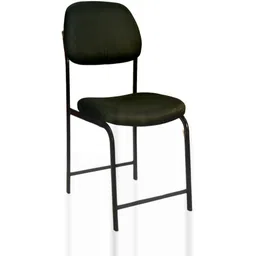 rw rest well N Type Comfortable Visitor/Study Black Metal Chair with Cushion| Fabric Office Visitor Chair-picture-21