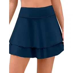 Rzlecort Casual Stretchable Swim Wear Skirt With Attached Shorts-picture-16