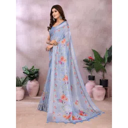 S B SONS CREATION Floral Printed Zari Saree-picture-25