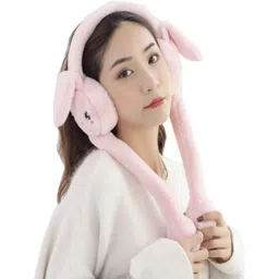 s startrend Winter Funny 1 Pink Head Phone Moving Air Pump Earmuff for Girls/Women's Ear Muff-picture-12
