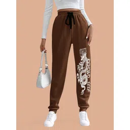 SAAHASAM Women Printed Relaxed Loose Fit Joggers Trousers-picture-41