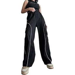 saahasam Women Relaxed Loose Fit Easy Wash Joggers Trousers-picture-53