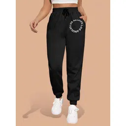 SAAHASAM Women Typography Printed Loose Fit Joggers Trousers-picture-21