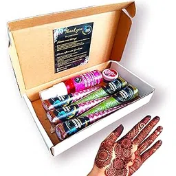 Saairaa Organics Bridal Mehndi Cones (5pcs in 1 box) + Free Aftercare Balm & Sealant Spray-picture-23