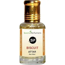 Saanvi Perfumers Biscuit Attar 10ml For Men and Women | French Modern Attar | Itra | Scent | Natural Fragrance Oil | Perfume Oil | 0% Alcohol With Floral Fragrance (10ml)-picture-53