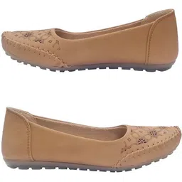 saanvishubh Latest Collection Comfortable & Fashionable Casual Bellies for Women & Girls - Tan Bellies For Women image 4